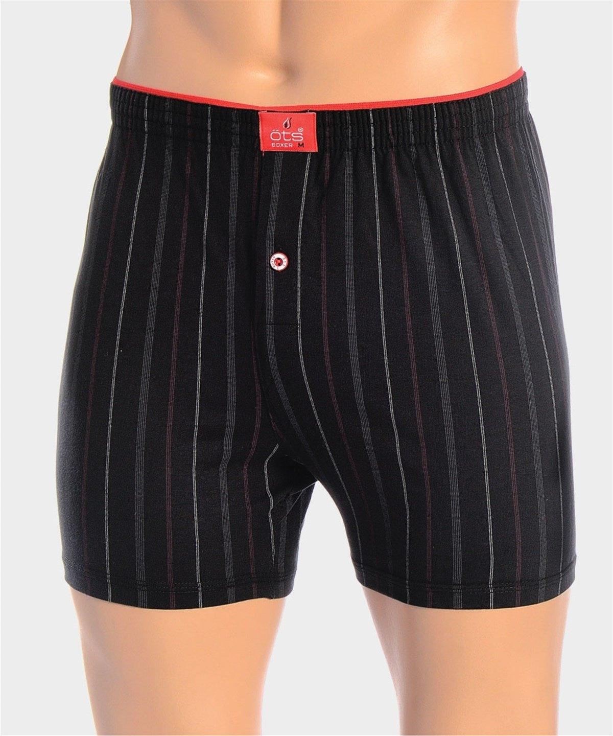 Pamuk Süprem Esnek Bel Boxer Öts 2652 - Siyah